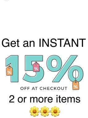 15% 2+ bundles INSTANT Discount Sale in cart.